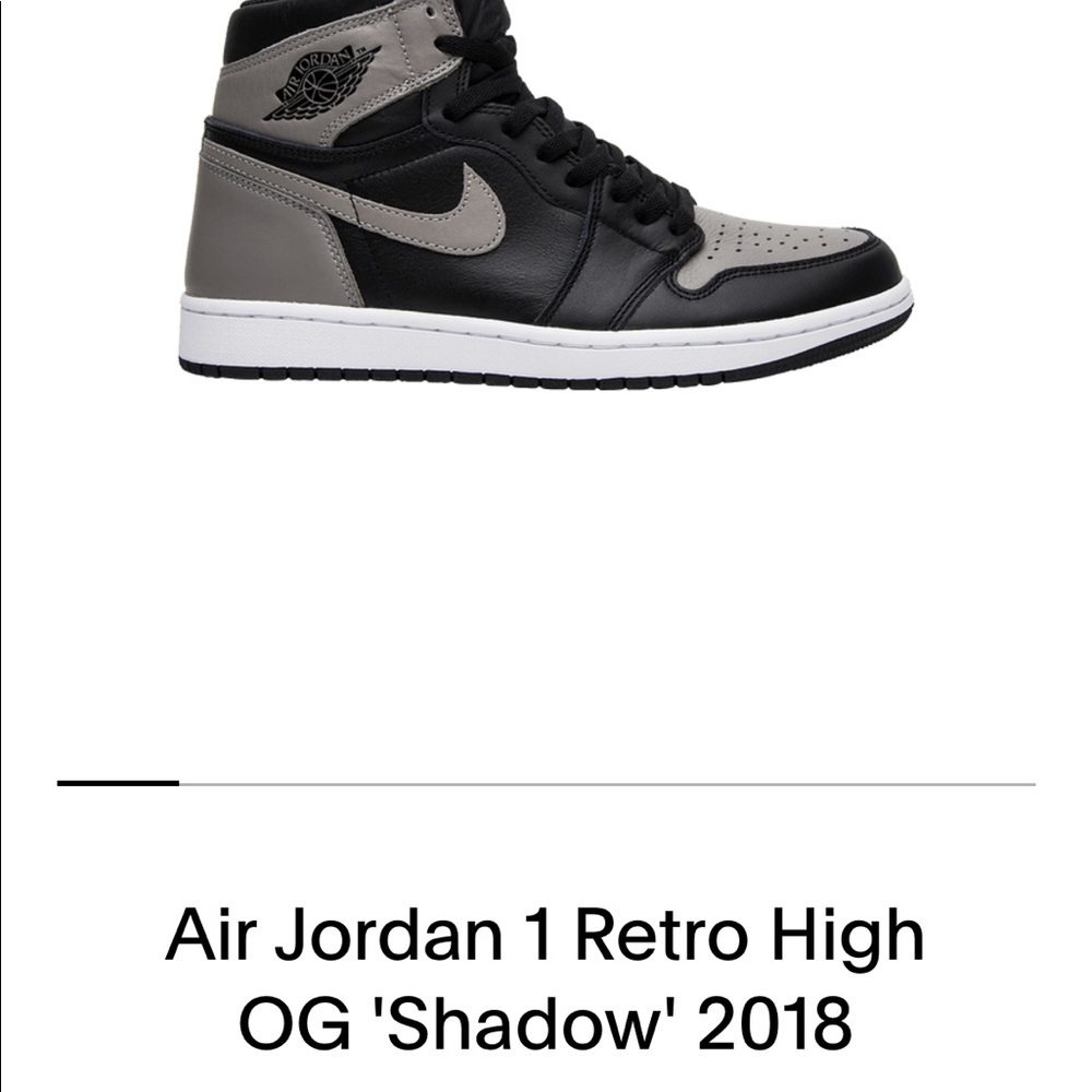 Jordan 1 Retro High
Shadow (2018)

100% Authentic

Condition:
Used no box